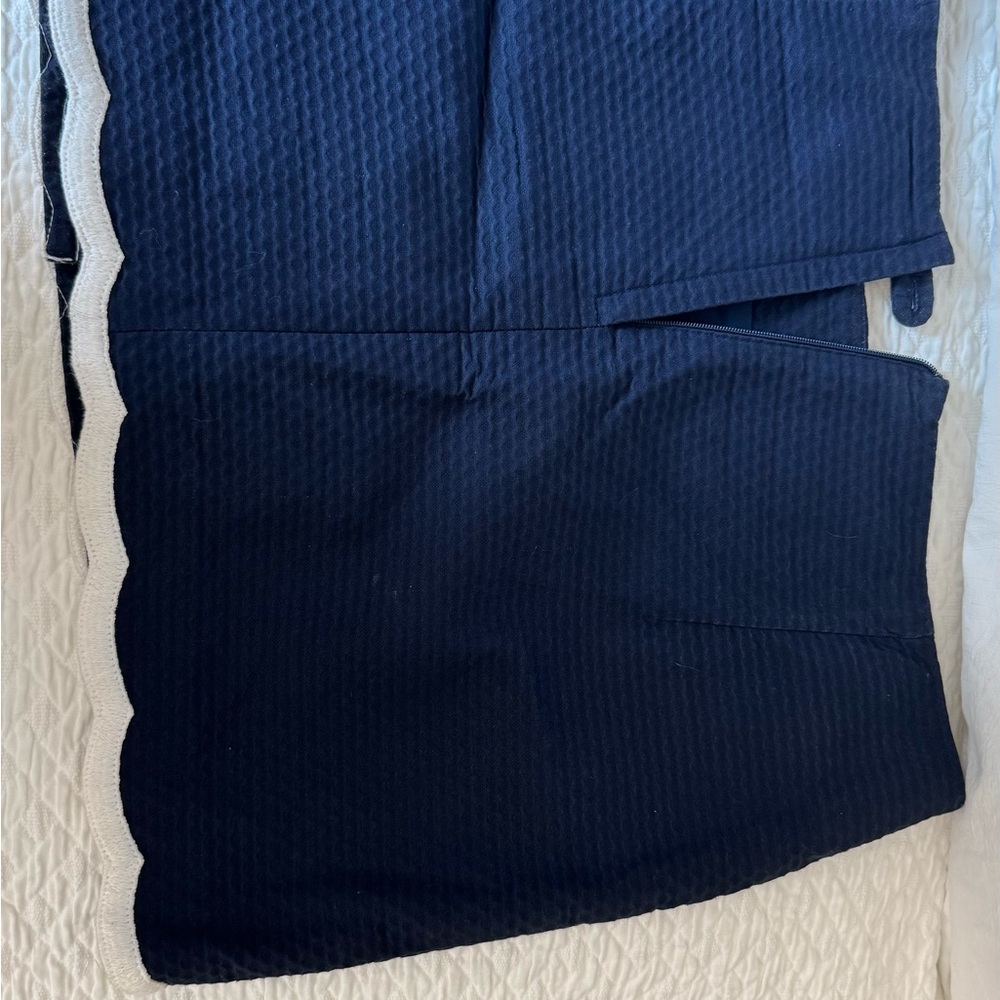 Navy Blue Scalloped Skort - Picture 2 of 5